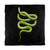 Green Snake on Black Duvet Cover - Queen