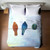 Three Gathered Birds Duvet Cover - Queen