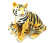 Crystal Tiger & Cub Trinket Box Set