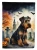 Spooky Airedale Halloween Garden Flag