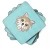 Chic Blue Chihuahua Coaster Set 