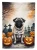 Spooky Pug Halloween Garden Flag