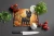 Golden Fall Cairn Terrier Glass Cutting Board - Black