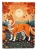 Akita Dog Fall House Flag