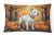 Pit Bull Dog Fall Throw Pillow