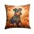 Airedale Terrier Dog Fall Throw Pillow