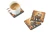 Golden Fall Bulldog Coaster Set
