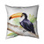 Perched Toucan Throw Pillow - Left