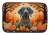 Weimaraner Dog Fall Dish Drying Mat