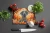 Golden Fall Weimaraner Glass Cutting Board