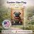 Golden Fall Pug Garden Flag