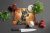 Golden Fall Doberman Glass Cutting Board