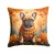 French Bulldog Fall Throw Pillow