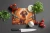 Golden Fall Dachshund Glass Cutting Board - Red