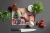 Cozy Christmas Corgi Glass Cutting Board