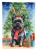 Holiday Reindeer Cairn Terrier House Flag - Black