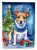 Holiday Reindeer Jack Russell House Flag