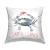 Santa Claws - Blue Crab Christmas Throw Pillow