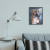 Boxer Portrait on Black Framed Art Print