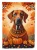 Golden Fall Rhodesian Ridgeback House Flag