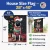 Festive Pug House Flag