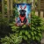 Holiday Reindeer Pug Garden Flag - Black