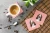 Chic Pink Basset Hound Coaster Set