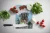 Festive Schnauzer Glass Cutting Board
