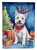 Holiday Reindeer Westie Garden Flag