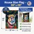 Poinsettia Bulldog House Flag