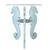 Whitewashed Blue Seahorse Accent Table