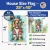 Snowy Christmas Basset Hound House Flag