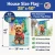 Snowy Christmas Yorkie House Flag