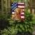 Patriotic Vizsla Dog Garden Flg