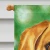 Red Dachshund on Green House Flag