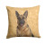 Rustic Gold German Shepherd Throw Pillow - Indoor/Outdoor