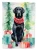Christmas Black Lab Flag
