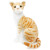 Sitting Orange Tabby Cat Plush Toy