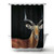 Antelope on Black Shower Curtain