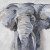 Blue Elephant Shower Curtain
