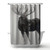 Grayscale Moose Shower Curtain