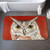 Owl on Vibrant Red Bath Mat