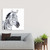 Watercolor Zebra Portrait Canvas Art Print  -  Size 36" x 36"