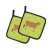 Jersey Cow on Green Potholder - Set of 2