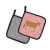 Jersey Cow on Pink Potholder - Set of 2