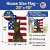 Patriotic Doberman House Flag