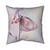 Delicate Pink Butterfly Throw Pillow