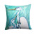 Egrets on Teal-Aqua Throw Pillow - 14" - Indoor/Outdoor