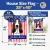 Patriotic Basset Hound House Flag