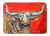 Longhorn on Red Memory Foam Rug